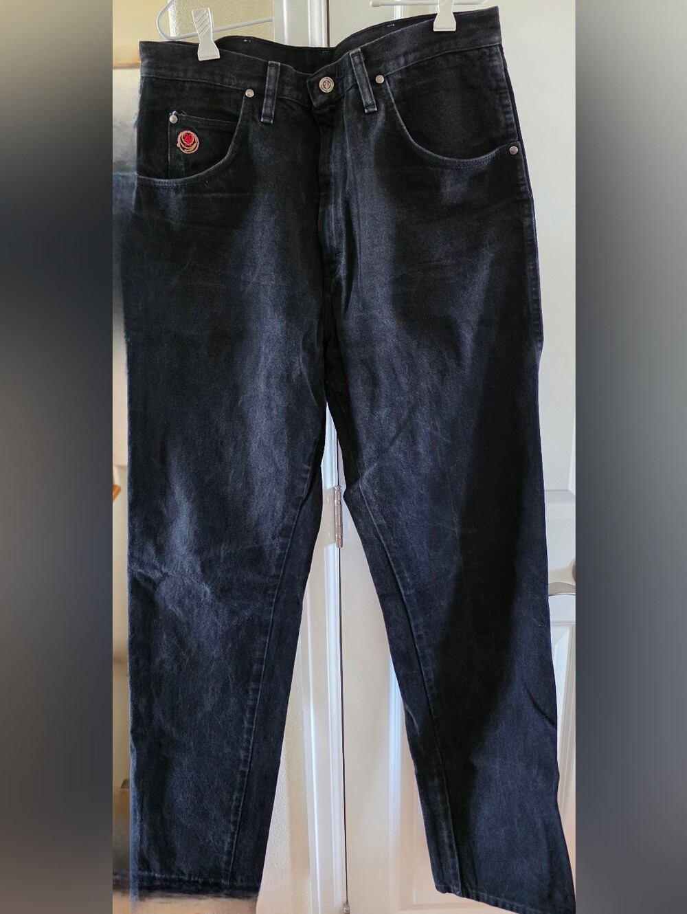 Wrangler Black Straight-Leg Jeans with Subtle Wash